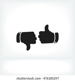 thumb up icons, vector best flat icon, EPS