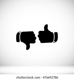 thumb up icons, vector best flat, EPS