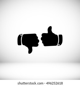 thumb up icons, vector best flat icon, EPS
