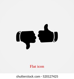 thumb up icons, vector best flat icon, EPS