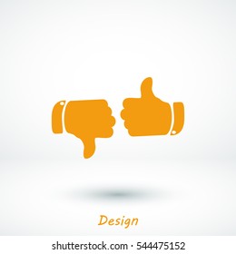 thumb up icons, vector best flat icon, EPS