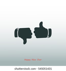 thumb up icons, vector best flat icon, EPS
