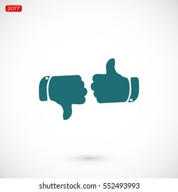 thumb up icons, vector best flat icon, EPS
