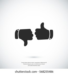 thumb up icons, vector best flat icon, EPS