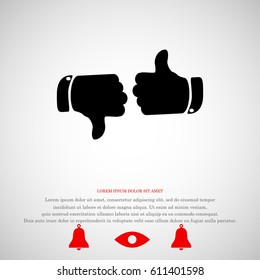 thumb up icons, vector best flat icon, EPS