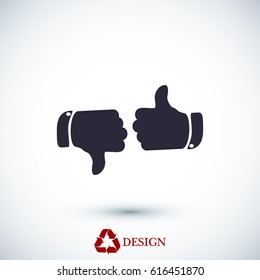 thumb up icons, vector best flat icon, EPS
