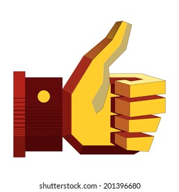 thumb up icons, vector illustration