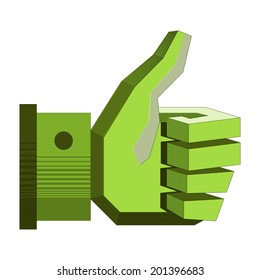 thumb up icons, vector illustration