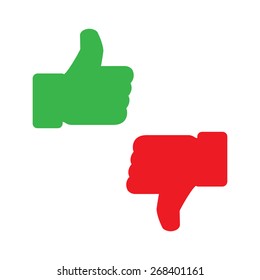 thumb up icons, vector illustration