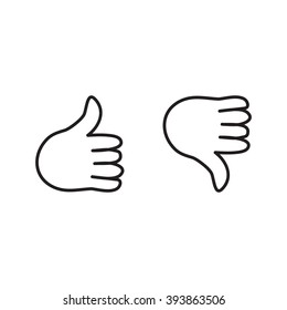 Thumb up icons. Vector illustration.