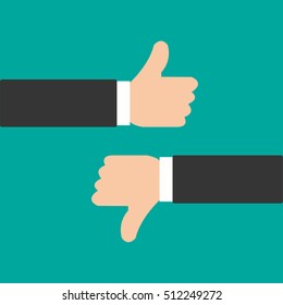 thumb up icons, vector illustration