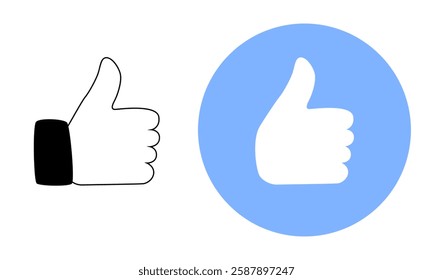 Thumb Up icons. Vector, two variants