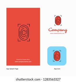 Thumb Impression  Company Logo App Icon and Splash Page Design. Creative Business App Design Elements