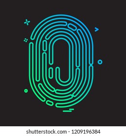 Thumb impression icon design vector
