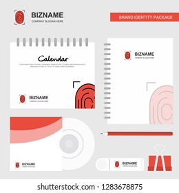 Thumb Impression  Logo, Calendar Template, CD Cover, Diary and USB Brand Stationary Package Design Vector Template