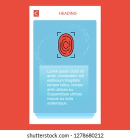 Thumb Impression  mobile vertical banner design design. Vector