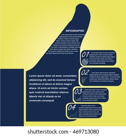 Thumb infographic, design template