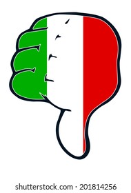thumb judgment down negative Italy 