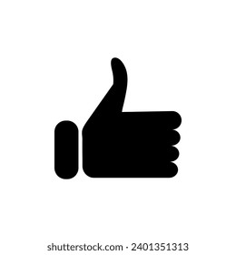 thumb up like button vector icon, hand click for nice or approved sign, vector illustration for social media..eps