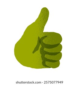 Thumb up like hand icon vector. Like hand symbol vector. Left hand thumb up icon vector. Thumb up hand icon isolated on a white background