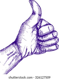 Thumb up "like" hand symbol