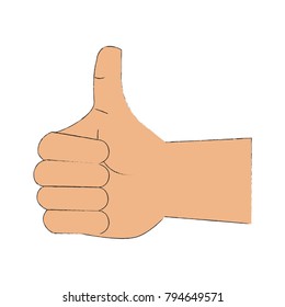 Thumb up like hand symbol