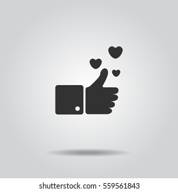 Thumb Like Heart Icon
