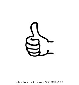 thumb up , like icon line