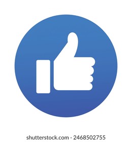 Thumb up Like icon Social media sign technology design.