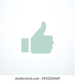 Thumb up like icon. Vector illustration