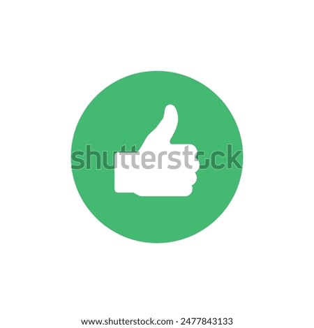 Thumb up like icon. Vector illustration