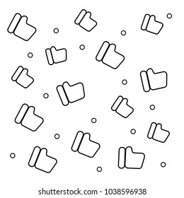 thumb up like pattern vector. Isolated on a white background