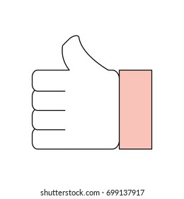 Thumb up like symbol