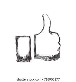 Thumb up like symbol