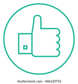 Thumb up line icon.