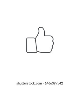 Thumb up line icon design