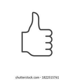 Thumb up line outline icon