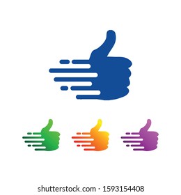 Thumb logo icon design vector