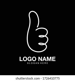 Thumb logo one line good symbol  community