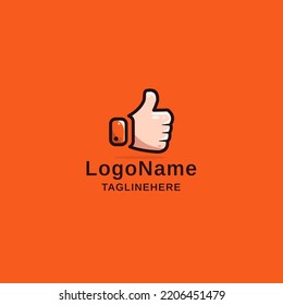 Thumb up logo vector illustration