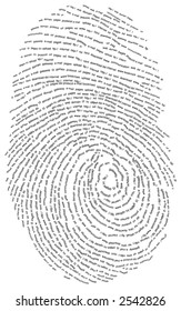 Thumb made with words