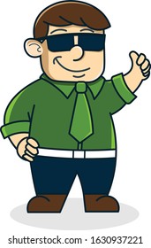 Thumb Up Man Profession Illustration