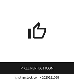 Thumb Up Pixel Perfect Icon for Web, App, Presentation. editable outline style. simple icon vector eps 10