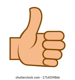 Thumb up pointing at positive five star feedback, Rating, evaluation and success, feedback and review, quality and management concept. Approval sign, social network mark, human hand and finger