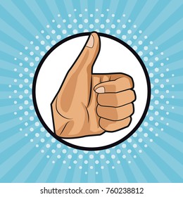 Thumb up pop art