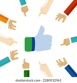 Thumb up positive approved gesture finger agree expressions