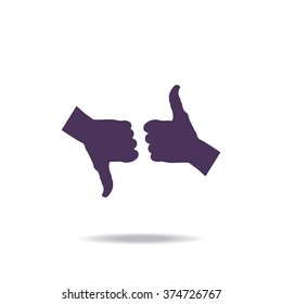 thumb up positive symbol icon