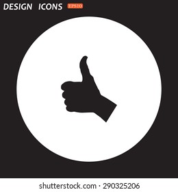 thumb up positive symbol. icon. vector design