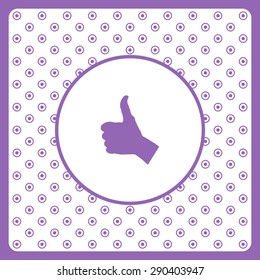 thumb up positive symbol. icon. vector. Flat design style.