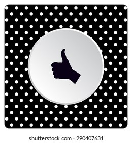 thumb up positive symbol. icon. vector. Flat design style.